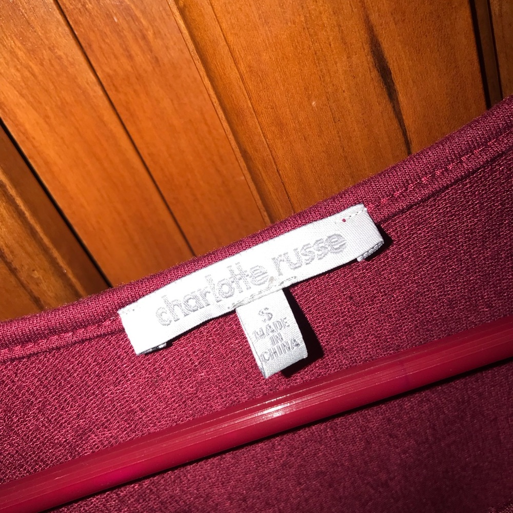 Charolette Russe burgandy shirt